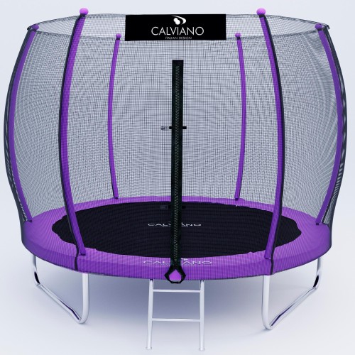 Батут пружинный с защитной сеткой Calviano 312 см - 10ft OUTSIDE master purple