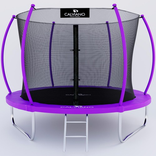 Батут пружинный с защитной сеткой Calviano 312 см - 10ft INSIDE master purple