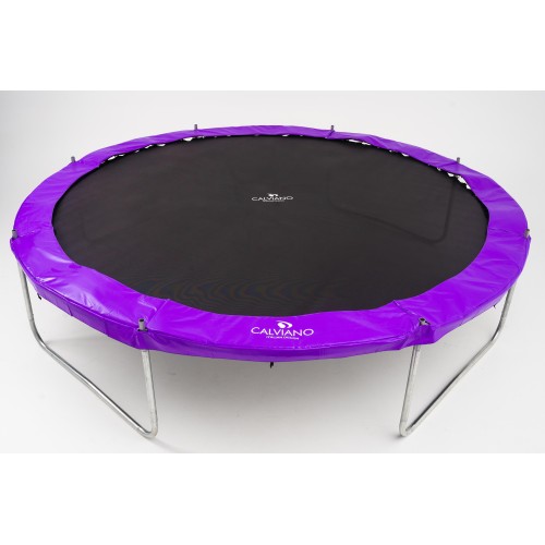 Батут пружинный с защитной сеткой Calviano 374 см - 12ft OUTSIDE master purple