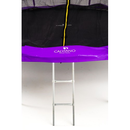 Батут пружинный с защитной сеткой Calviano 374 см - 12ft OUTSIDE master purple