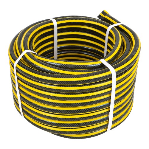 Шланг поливочный Жук Comfort 3/4" 3-х слойный жёлтый (бухта 25 метров)