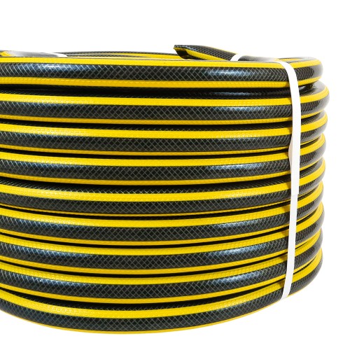 Шланг поливочный Жук Comfort 3/4" 3-х слойный жёлтый (бухта 25 метров)