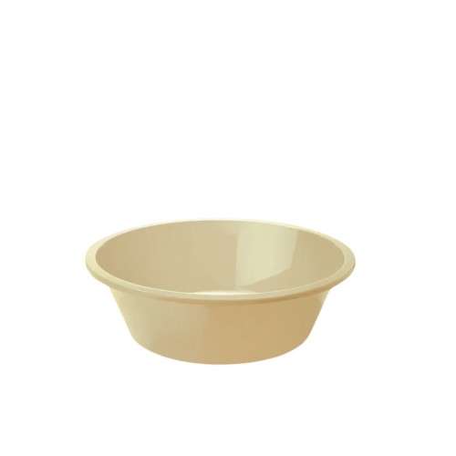 Таз пластиковый 14 л круглый (бежевый)