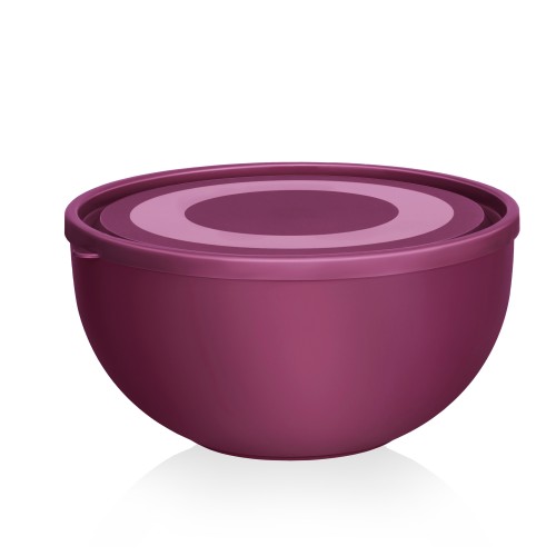 Салатница 2.5 л с крышкой (вишневый)