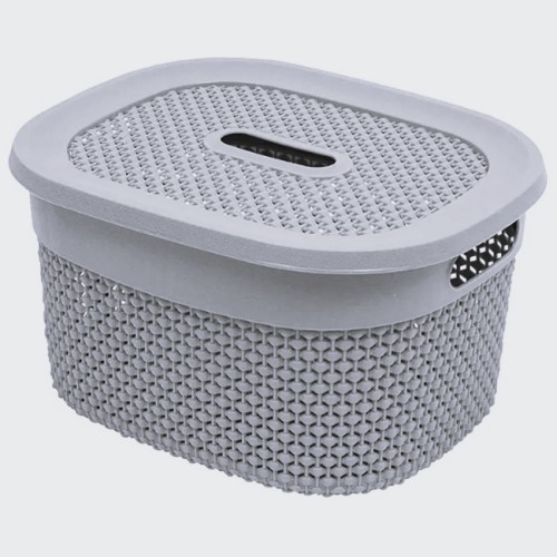 Корзинка Ariana 6 л с крышкой (серый) Корзинка Ariana 6 л с крышкой (серый)