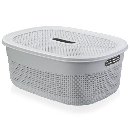 Корзинка Ariana 12 л с крышкой (серый)