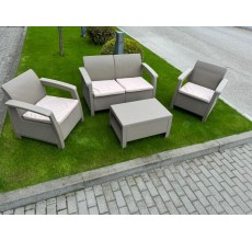 Комплект садовой пластиковой мебели Holiday XL серо-коричневый