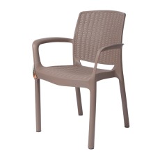 Кресло пластиковое Rodos серо-коричневый