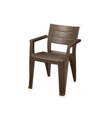 Кресло пластиковое Palermo серо-коричневый