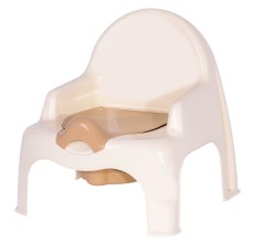Горшок-стульчик детский Эльфпласт (бежево-белый, EP023-7)