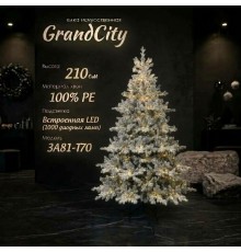 Елка искусственная заснеженная 210 см, 1000 LED (3А81-Т70) GrandCity