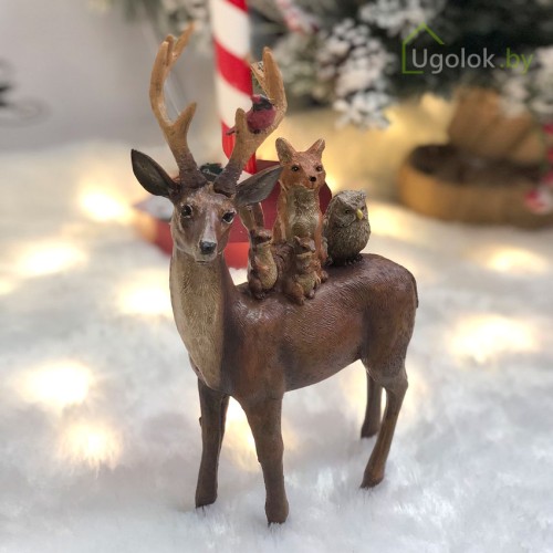 Статуэтка Лесные жители Kaemingk 25.5х16 см коричневый