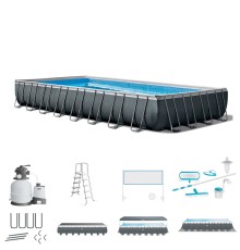 Бассейн Intex Ultra XTR с волейбольной сеткой 732x366x132 см 26368