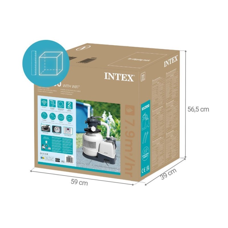 Песочный фильтр-насос Intex SX2100 Pluswith WiFi, 26656 26656 - фото 2 | Ugolok.by