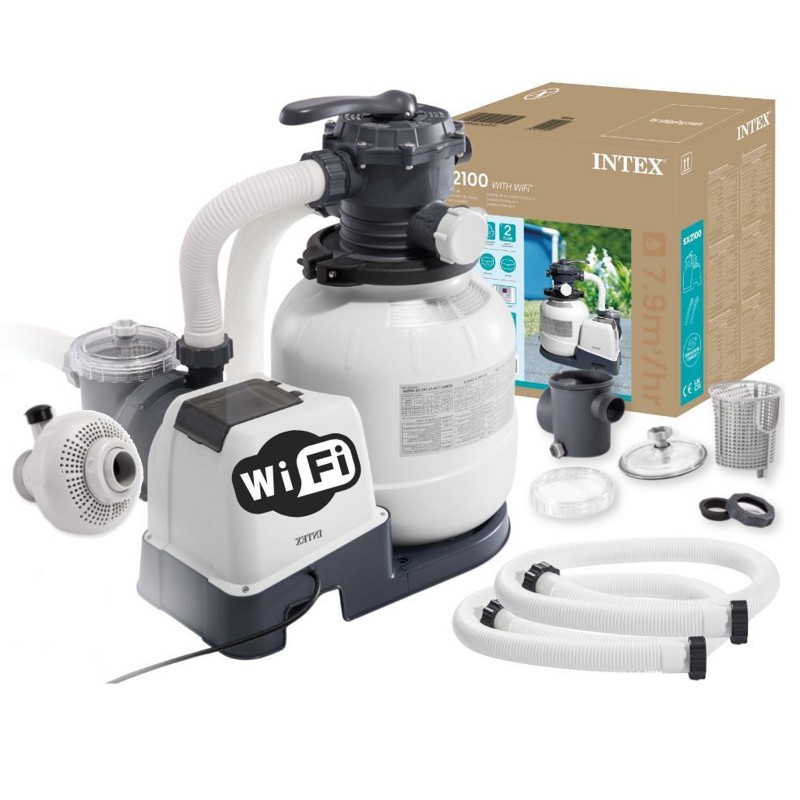 Песочный фильтр-насос Intex SX2100 Pluswith WiFi, 26656 26656 купить в Минске - интернет-магазин Ugolok.by