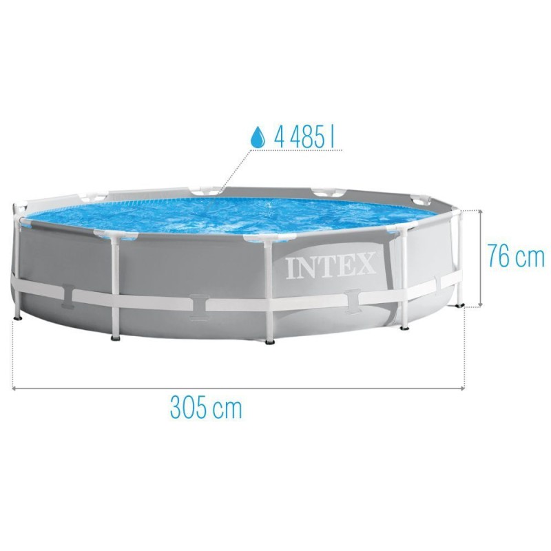 Бассейн каркасный Intex Prism Frame с фильтр-насосом 305x76 см (26702NP) 26702 - фото 2 | Ugolok.by