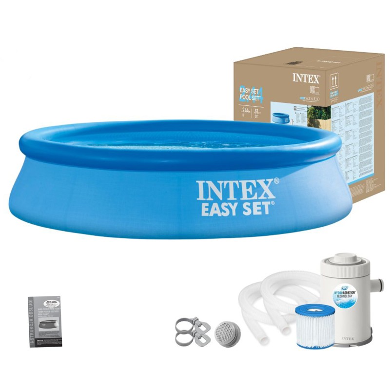 Бассейн Intex Easy Set с фильтр-насосом 244x61 см (28108NP) 28108 купить в Минске - интернет-магазин Ugolok.by