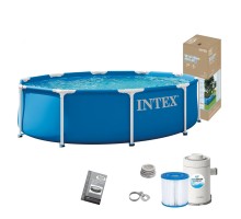Бассейн каркасный Intex Metal Frame с фильтр-насосом 305x76 см (28202)