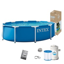 Бассейн каркасный Intex Metal Frame с фильтр-насосом 305x76 см (28202)