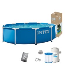 Бассейн каркасный Intex Metal Frame с фильтр-насосом 305x76 см (28202)