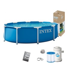 Бассейн каркасный Intex Metal Frame с фильтр-насосом 305x76 см (28202)