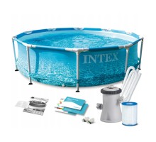 Бассейн каркасный Intex Beachside Metal Frame с фильтр-насосом 305x76 см (28208NP)