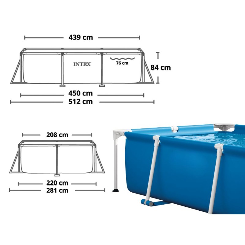 Бассейн каркасный Intex 450x220x84 см (28273NP) 28273 - фото 4 | Ugolok.by