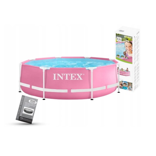 Бассейн каркасный Intex Metal Frame 244x76 см (28290) Розовый
