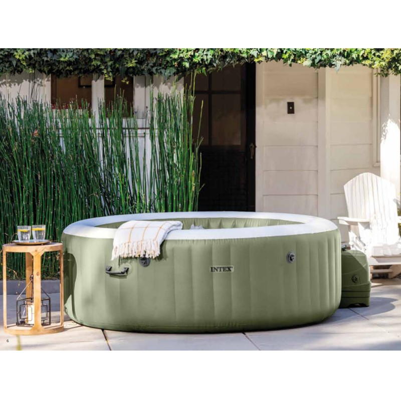 Надувной бассейн-джакузи Intex 216x71 см (28428GN) (оливковый) 28428-1 - фото 2 | Ugolok.by