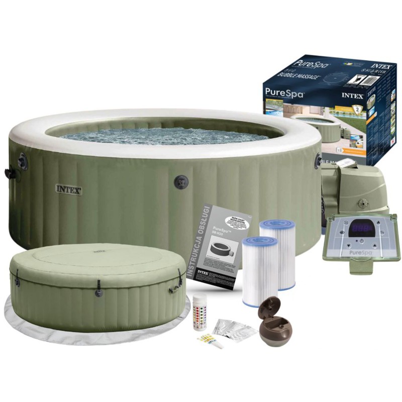 Надувной бассейн-джакузи Intex 216x71 см (28428GN) (оливковый) 28428-1 купить в Минске - интернет-магазин Ugolok.by