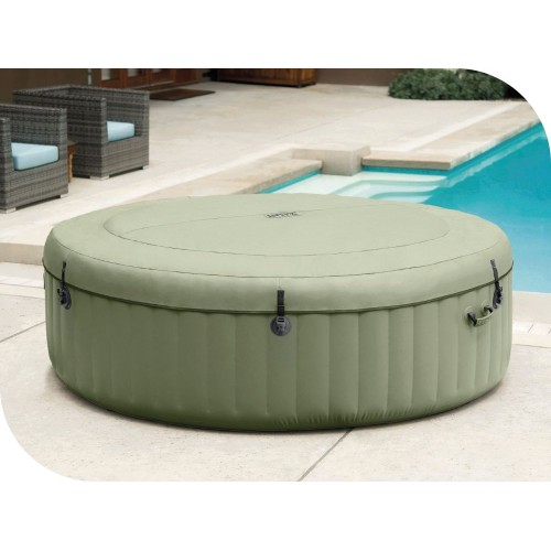 Надувной бассейн-джакузи Intex 216x71 см (28428GN) (оливковый)