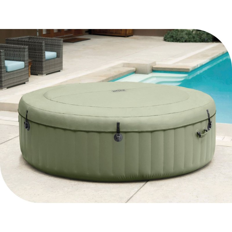 Надувной бассейн-джакузи Intex 216x71 см (28428GN) (оливковый) 28428-1 - фото 8 | Ugolok.by