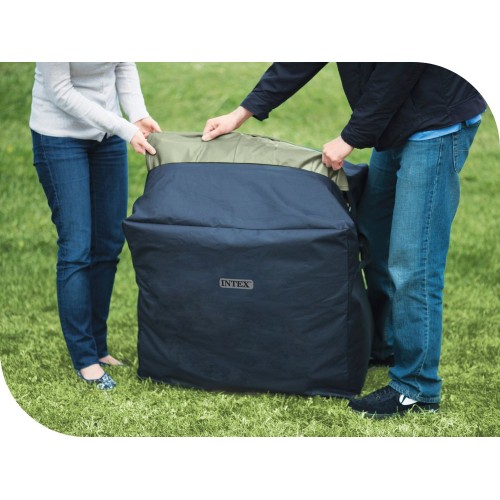 Надувной бассейн-джакузи Intex 216x71 см (28428GN) (оливковый)