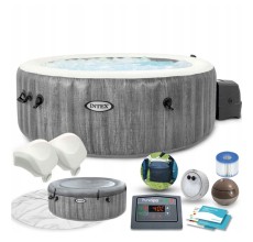 Надувной бассейн джакузи (СПА-бассейн) Intex Greywood Deluxe 196x71 см (28440GN)