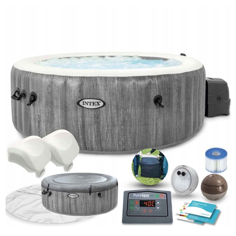 Надувной бассейн джакузи (СПА-бассейн) Intex Greywood Deluxe 196x71 см (28440GN) 28440GN купить в Минске - интернет-магазин Ugolok.by