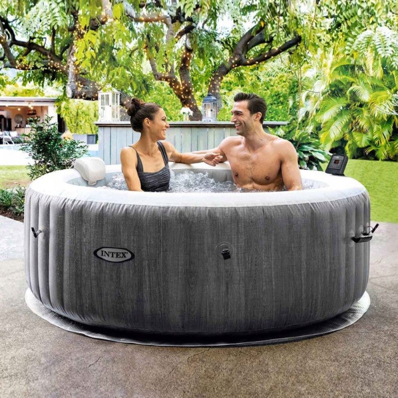Надувной бассейн джакузи (СПА-бассейн) Intex Greywood Deluxe 196x71 см (28440GN) 28440GN - фото 6 | Ugolok.by