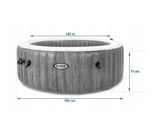 Бассейн-джакузи Intex Greywood Deluxe 196x71 см (28440GN) Бассейн-джакузи Intex Greywood Deluxe 196x71 см (28440GN)