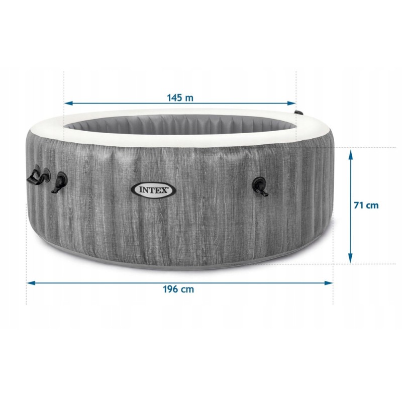 Надувной бассейн джакузи (СПА-бассейн) Intex Greywood Deluxe 196x71 см (28440GN) 28440GN - фото 5 | Ugolok.by