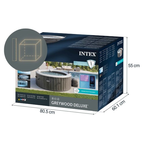 Бассейн-джакузи Intex Greywood Deluxe 216x71 см (28442GN)