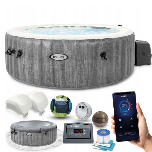 Бассейн-джакузи Intex Greywood Deluxe 216x71 см (28442GN) Бассейн-джакузи Intex Greywood Deluxe 216x71 см (28442GN)