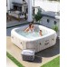 Надувной бассейн-джакузи Intex PureSpa Chevron Deluxe 4 места (175x175x71 см)