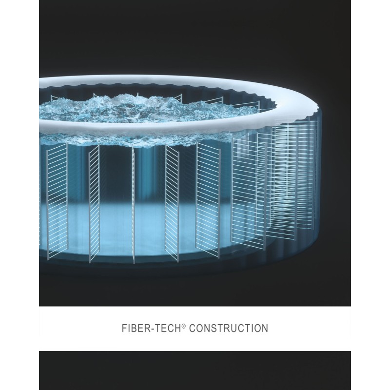 Надувной бассейн джакузи 195x195x71 см PureSpa Chevron Deluxe 6 мест Intex 28472 28472 - фото 12 | Ugolok.by