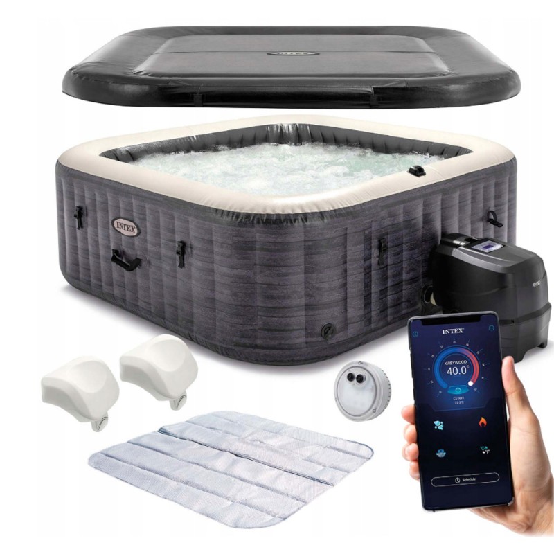 Надувной бассейн джакузи (СПА-бассейн) Intex Greystone Deluxe 175x71 (28450) 28450 купить в Минске - интернет-магазин Ugolok.by