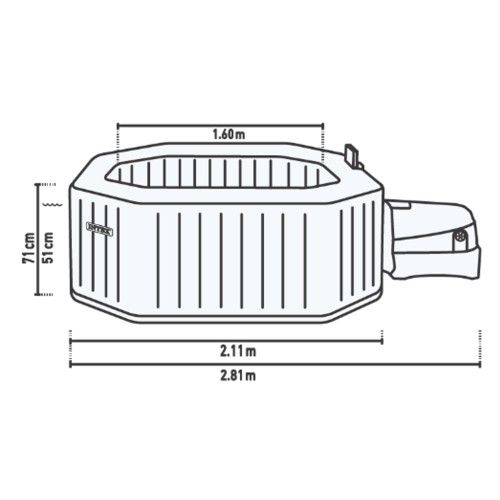 Надувной бассейн джакузи (СПА-бассейн) Intex Jet and Buble Deluxe 211x71 см (28462GN) 28462GN - фото 8 | Ugolok.by
