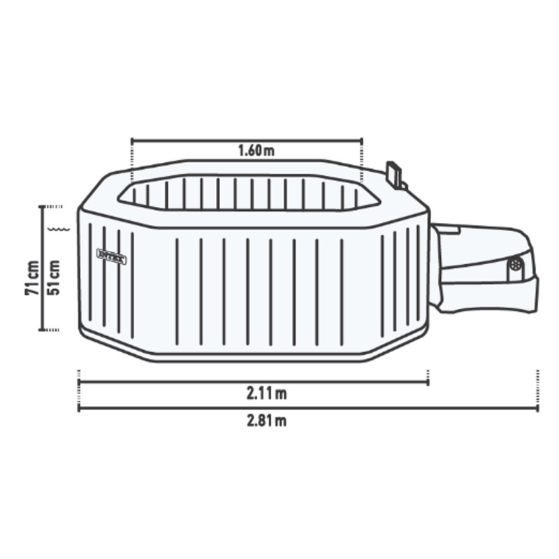Надувной бассейн джакузи (СПА-бассейн) Intex Jet and Buble Deluxe 211x71 см (28462GN) 28462GN - фото 8 | Ugolok.by