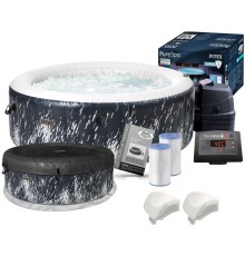 Надувной бассейн джакузи (СПА-бассейн) Intex PureSpa Plus Bubble Massage 196х196х71 см (28494)