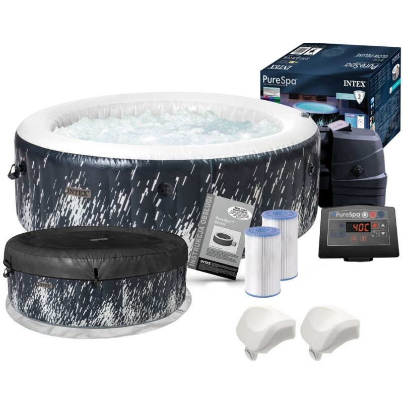 Надувной бассейн джакузи (СПА-бассейн) Intex PureSpa Plus Bubble Massage 196х196х71 см (28494) 28494NP купить в Минске - интернет-магазин Ugolok.by