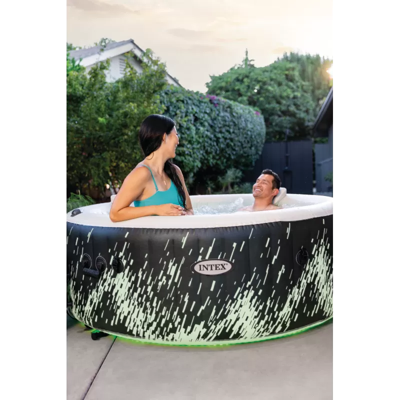 Надувной бассейн джакузи (СПА-бассейн) Intex PureSpa Plus Bubble Massage 196х196х71 см (28494) 28494NP - фото 13 | Ugolok.by