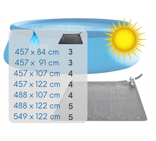 Нагреватель воды для бассейна солнечный Intex 120x120 см (28685) Нагреватель воды для бассейна солнечный Intex 120x120 см (28685)