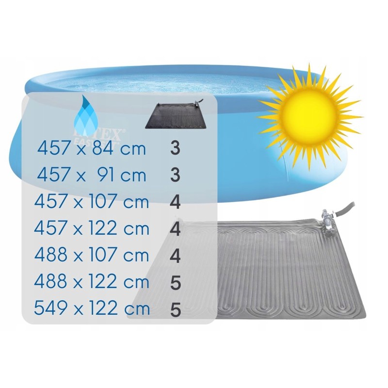 Нагреватель воды для бассейна солнечный Intex 120x120 см (28685) 28685 - фото 7 | Ugolok.by